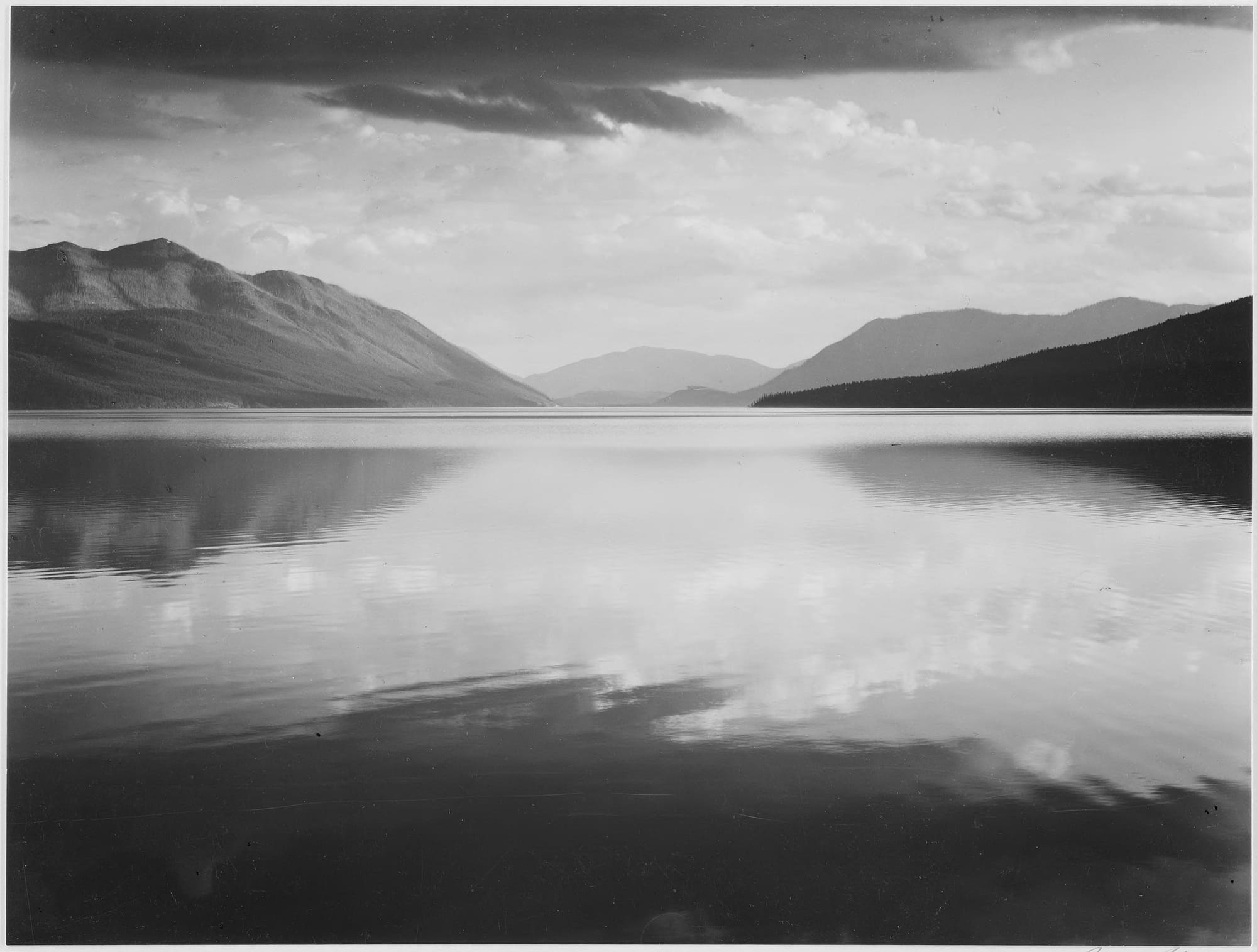 Evening, McDonald Lake, Glacier National Park Photo by: Ansel Adams