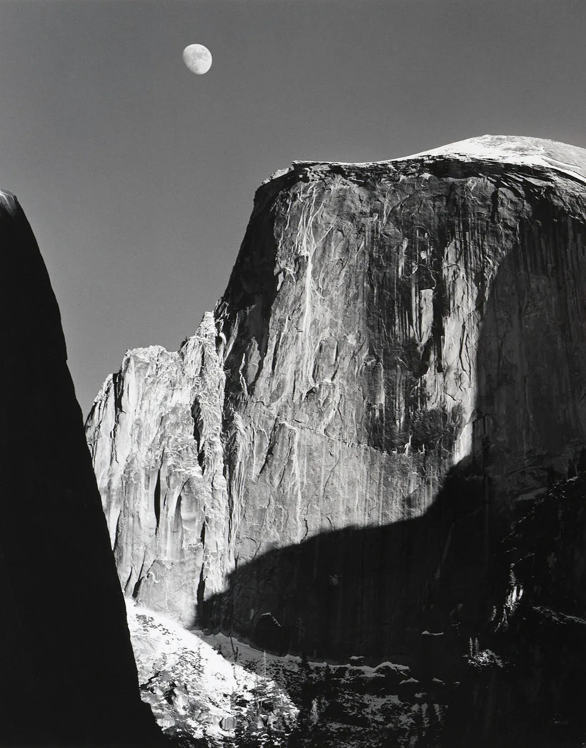 Moon and Half Dome Photo by Ansel Adams